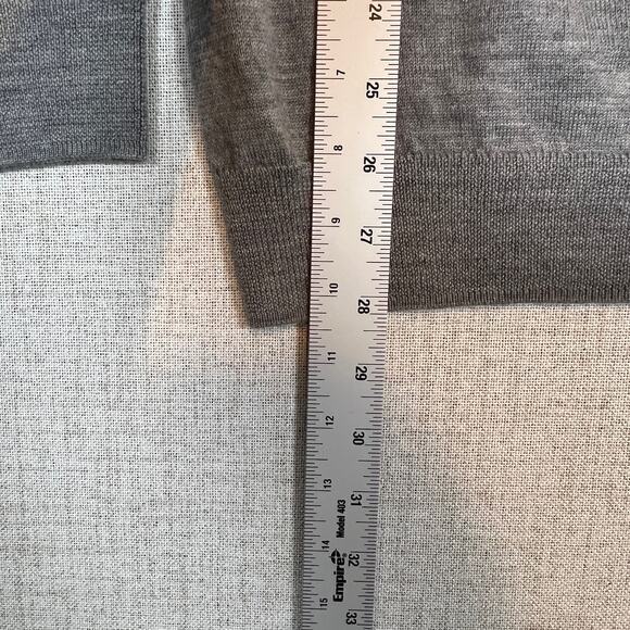 Nordstrom 100% Merino Wool Sweater Men's XL V Neck Striped Extra Fine Merino - Picture 4 of 9